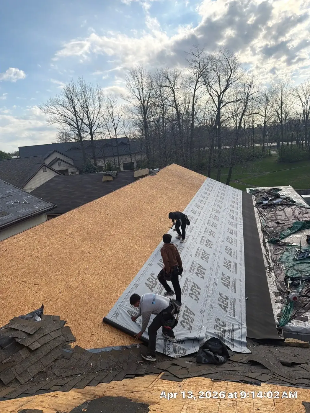 Flashing and seam work in Merrillville